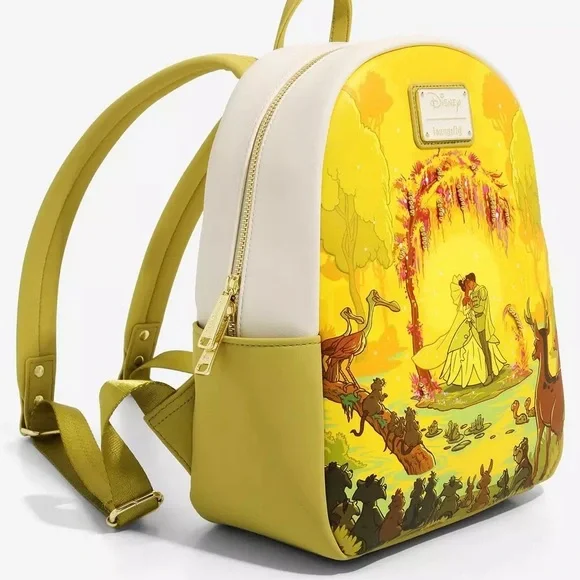 NWT 🐸 Loungefly Disney The Princess and the Frog Kiss Scene Backpack - Picture 6 of 8